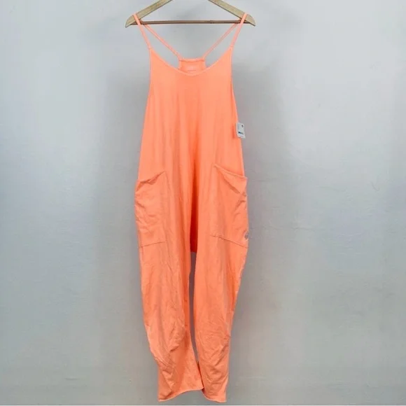 NWT FP Movement - Free People Hot Shot Onesie - Melon/Papaya - Size XS - Picture 3 of 8